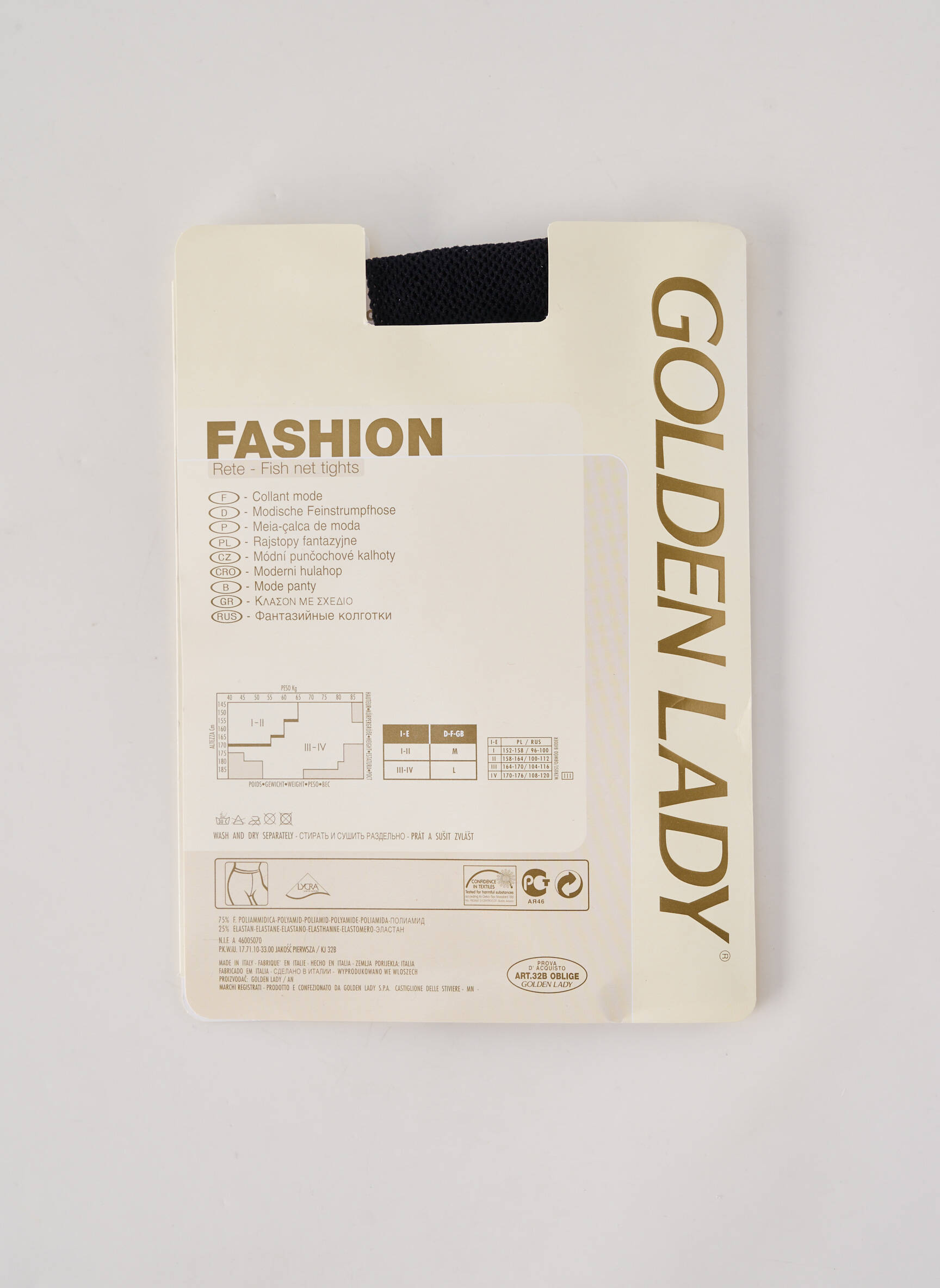 Collants stretch noir GOLDEN LADY femme