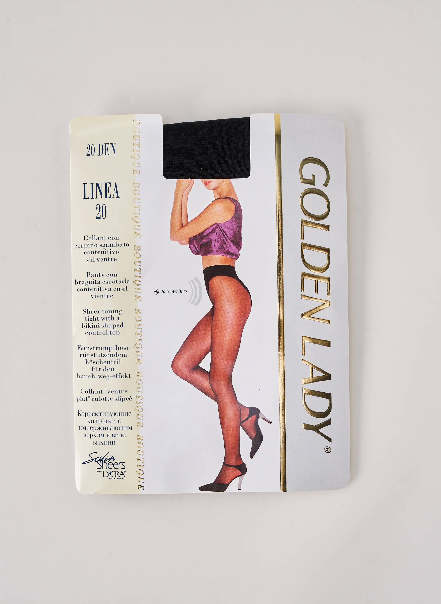 Collants stretch noir GOLDEN LADY femme