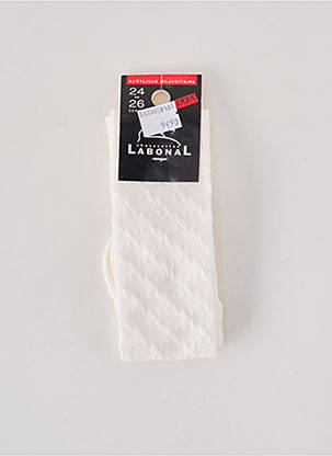 Chaussettes maille fine blanc LABONAL fille