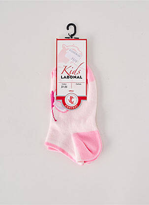 Chaussettes imprimé fantaisie rose LABONAL fille