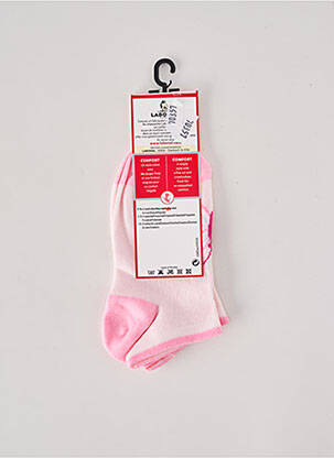 Chaussettes imprimé fantaisie rose LABONAL fille