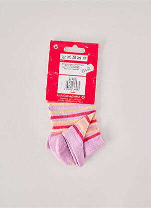 Chaussettes imprimé rayures violet LULU CASTAGNETTE fille