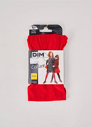 Collants stretch rouge DIM fille