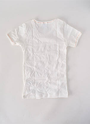 T-shirt stretch manches courtes blanc PETIT BATEAU fille
