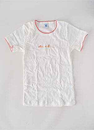 T-shirt stretch manches courtes blanc PETIT BATEAU fille