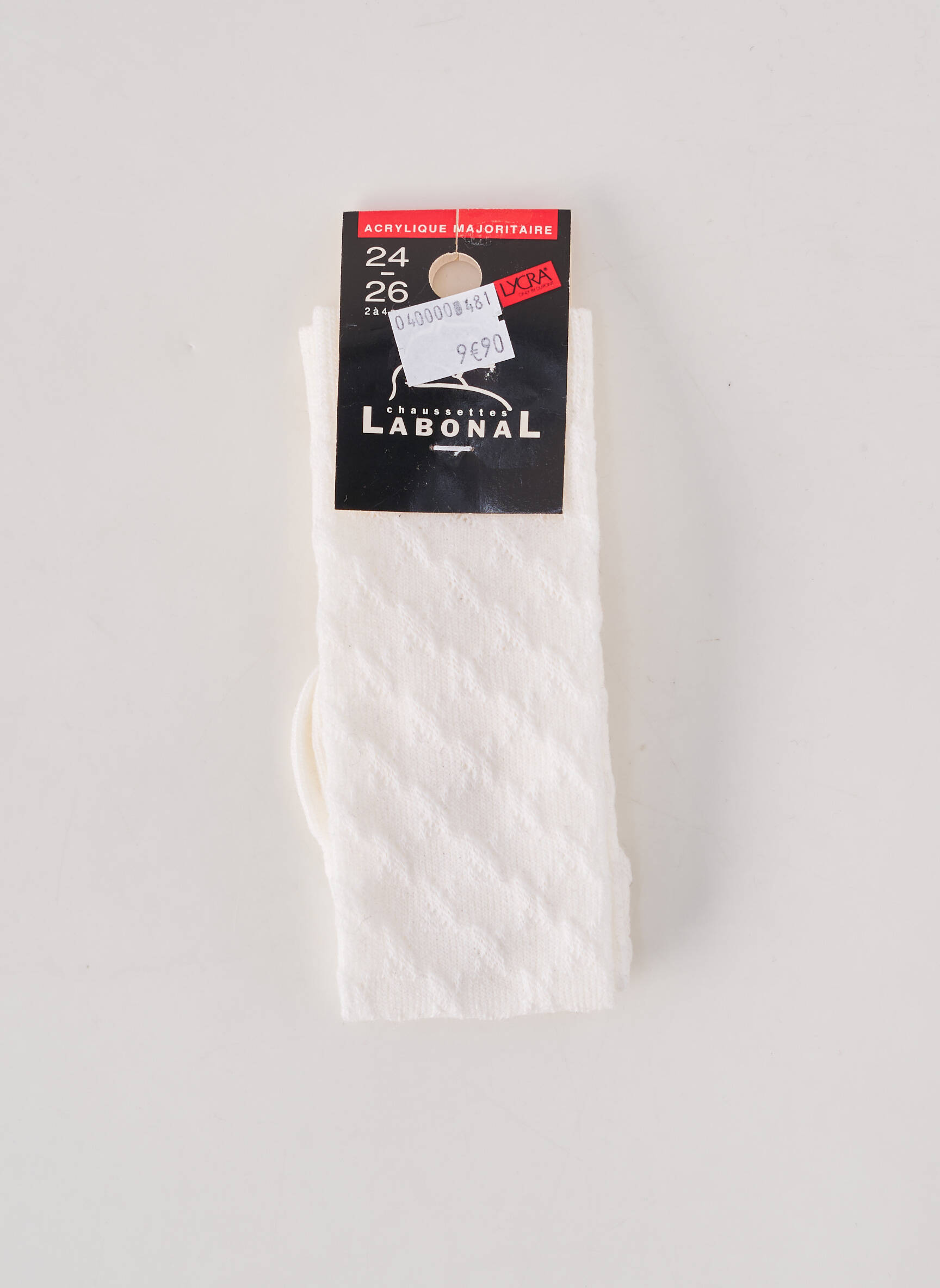 Chaussettes maille fine blanc LABONAL fille