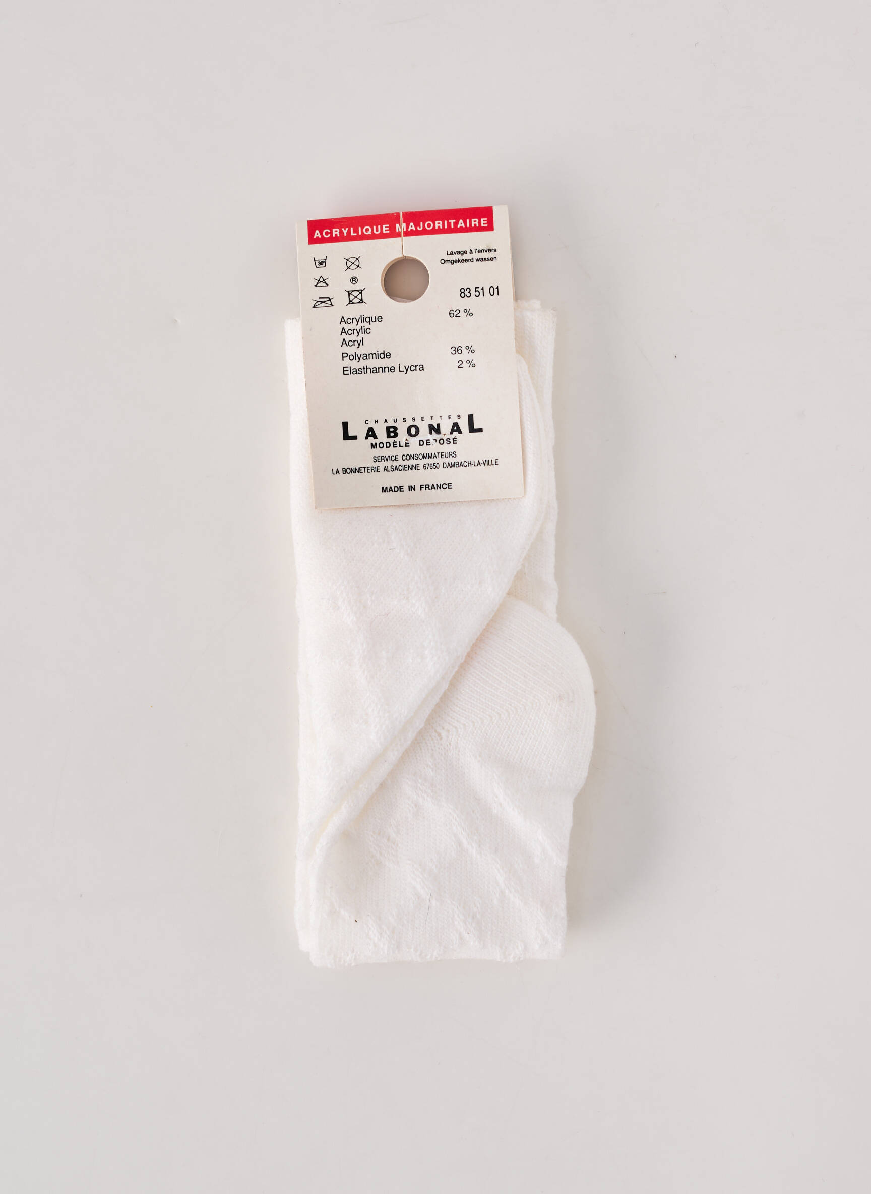 Chaussettes maille fine blanc LABONAL fille