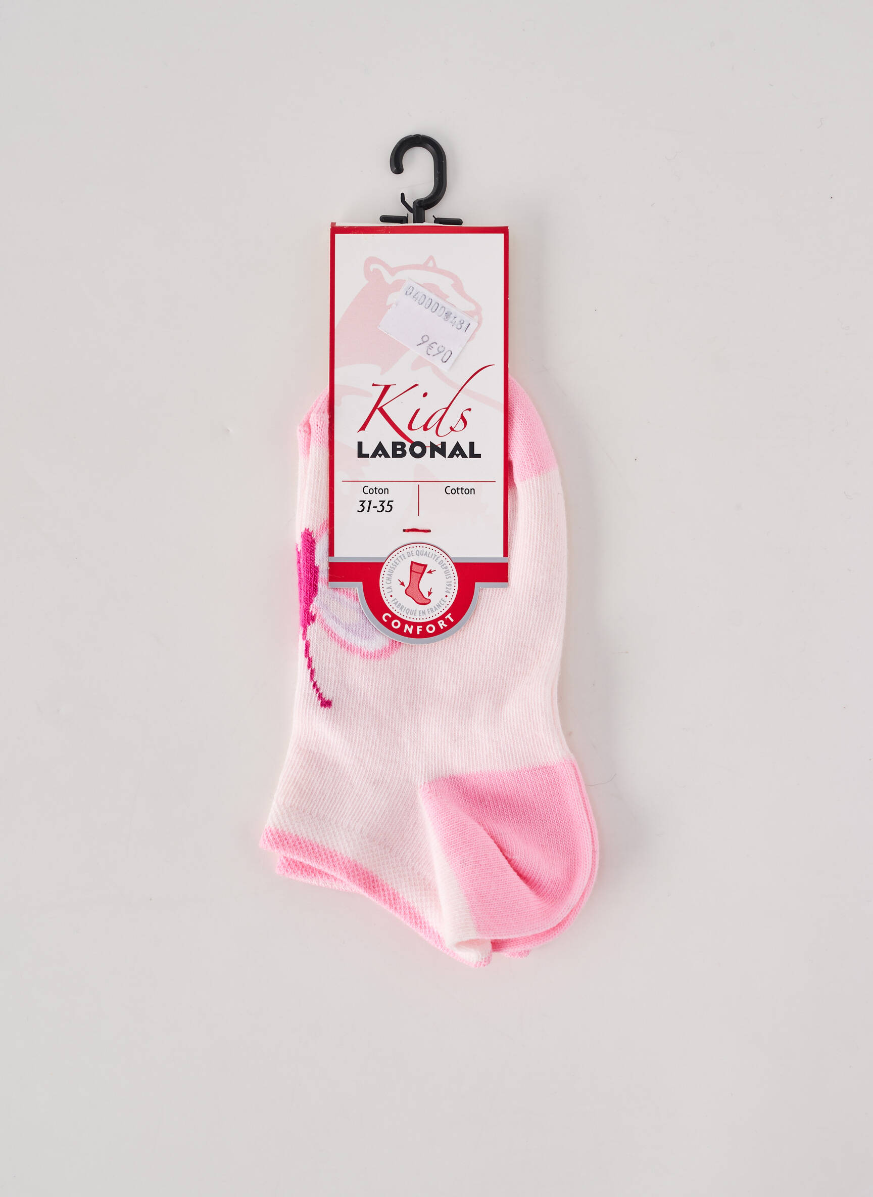 Chaussettes imprimé fantaisie rose LABONAL fille