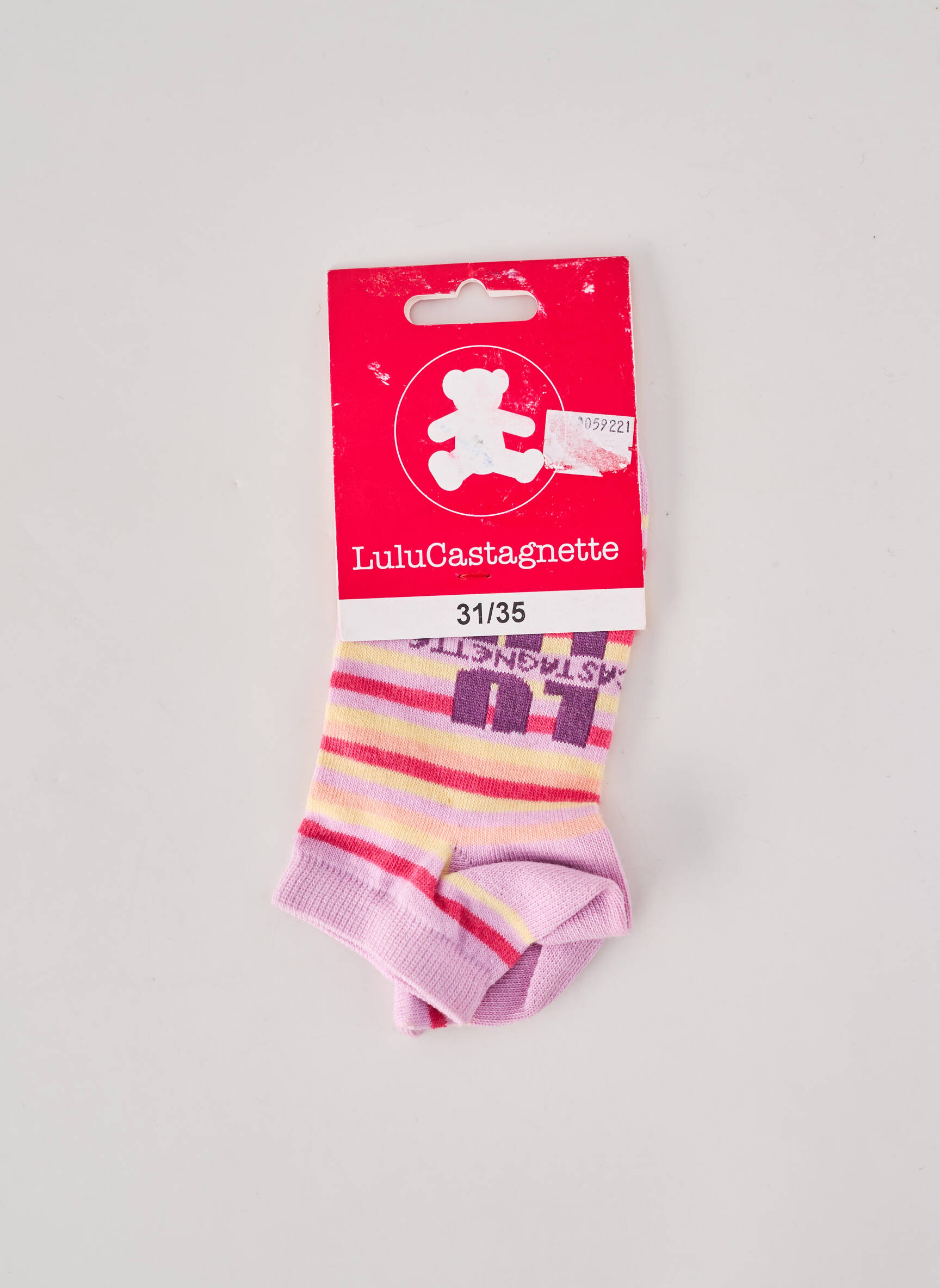 Chaussettes imprimé rayures violet LULU CASTAGNETTE fille