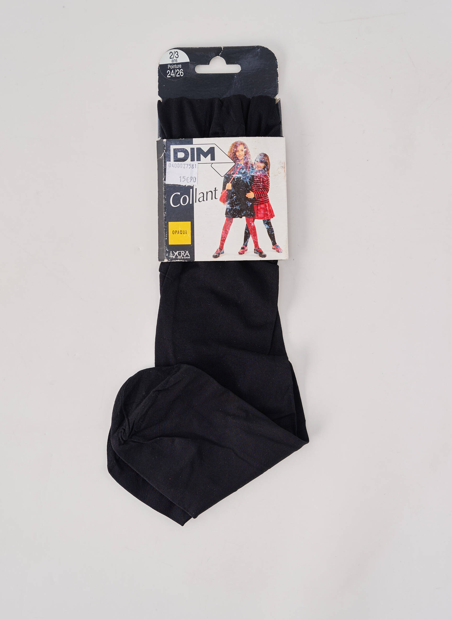 Collants stretch noir DIM fille
