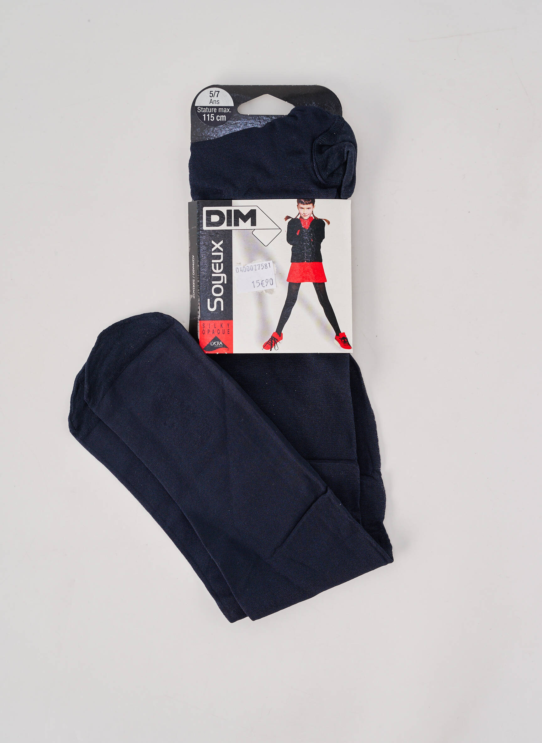 Collants stretch bleu DIM fille