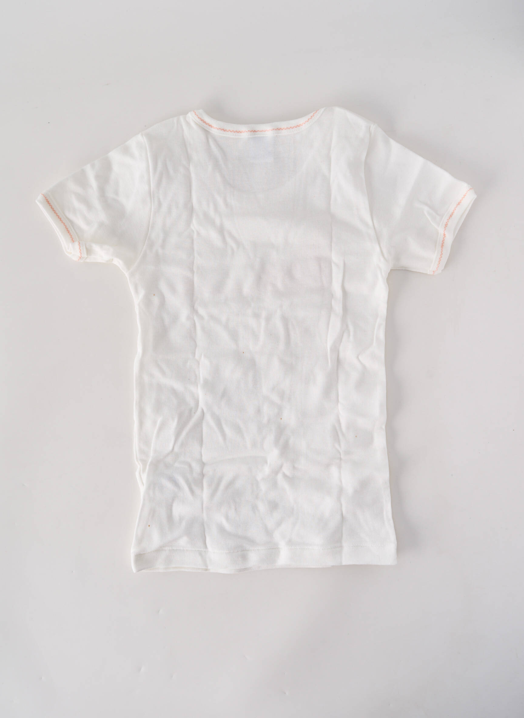 T-shirt stretch manches courtes blanc PETIT BATEAU fille