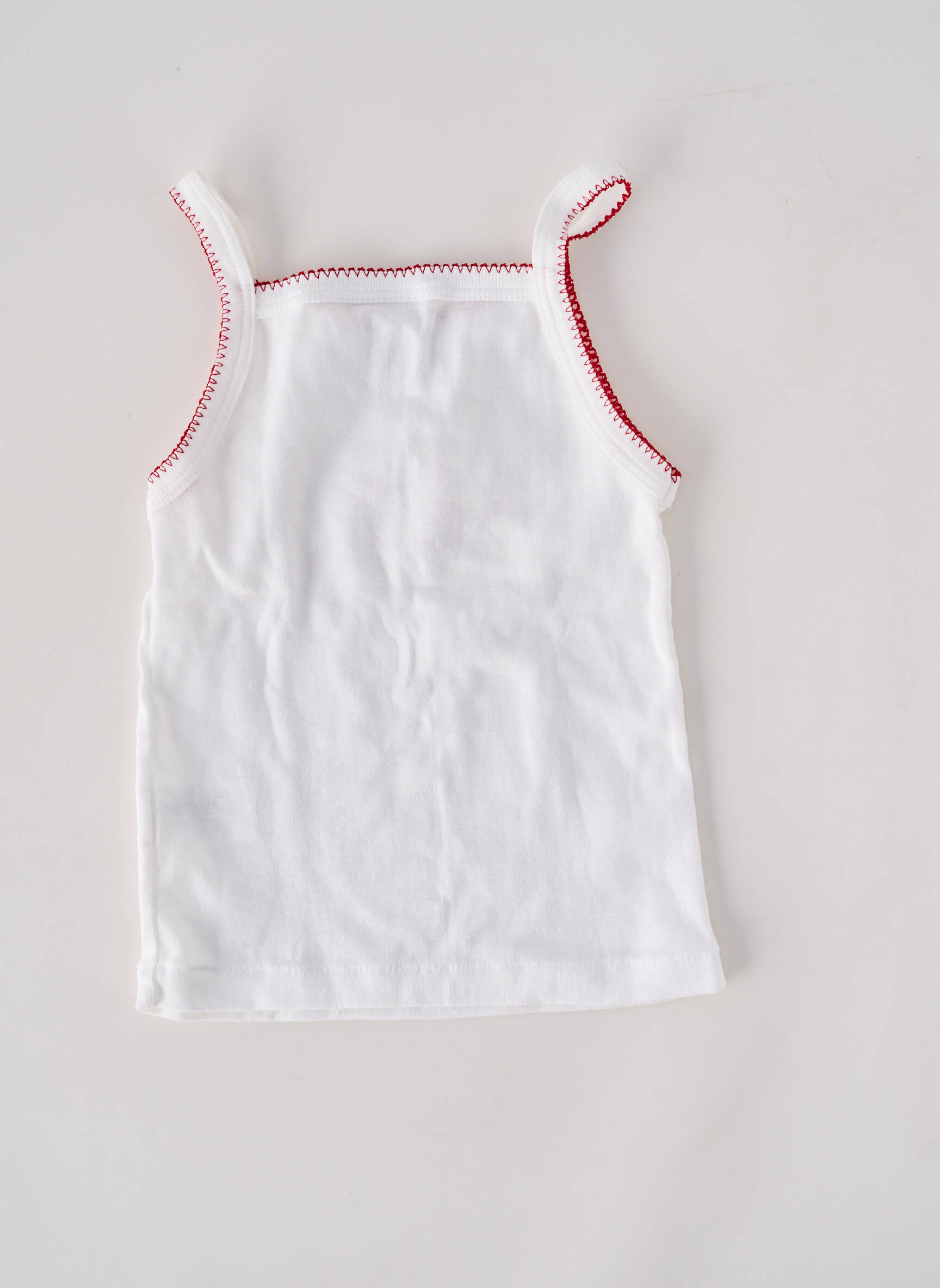 T-shirt stretch fines bretelles blanc PETIT BATEAU fille