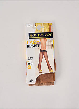 Chaussettes coutures renforcées beige GOLDEN LADY femme