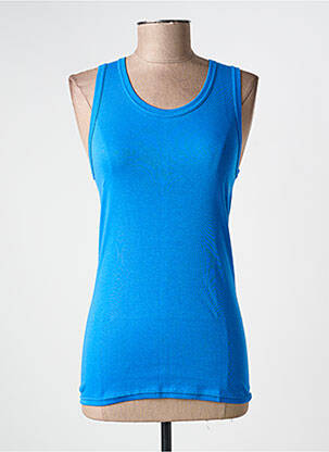 Top/caraco tissage jersey bleu ACHEL femme
