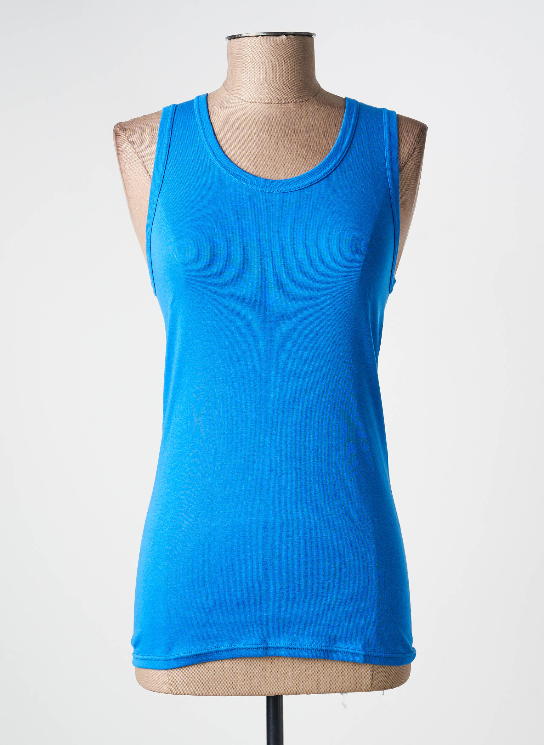 Top/caraco tissage jersey bleu ACHEL femme