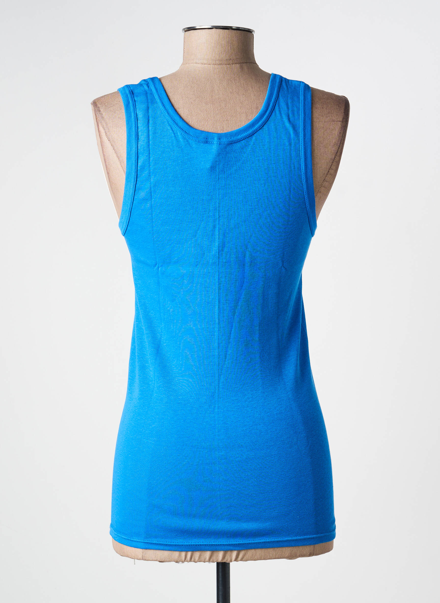 Top/caraco tissage jersey bleu ACHEL femme