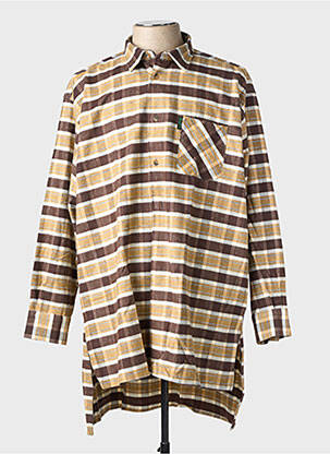 Chemise manches longues coupe droite marron LA FORESTIERE homme