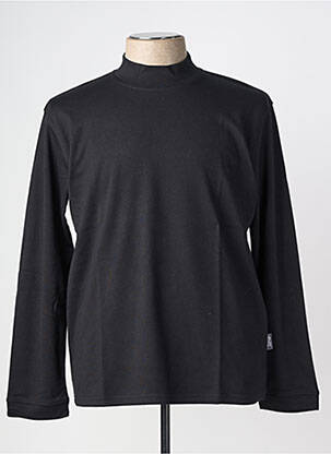 Pull col roulé coupe cintrée manches longues noir CBK homme