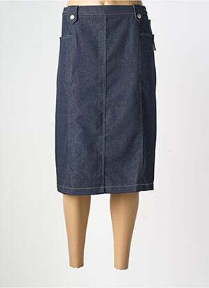 Jupe mi-longue stretch bleu 20/20 femme