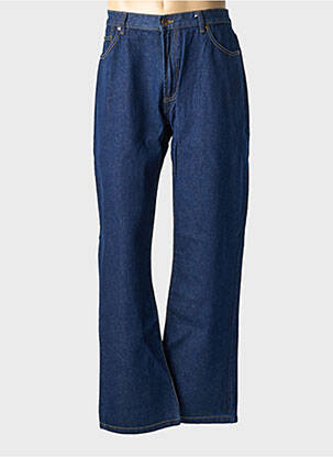 Jeans coupe droite fermeture zippée sous rabat boutonné taille normale bleu CBK homme