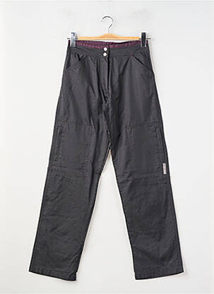 Pantalon droit fermeture zippée sous rabat boutonné noir KALAI fille