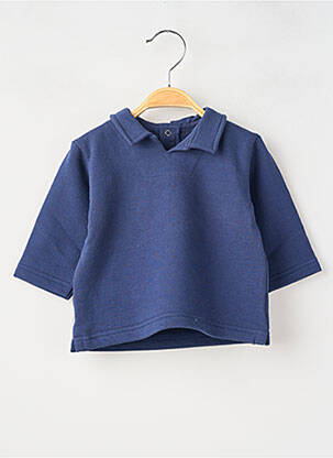 T-shirt manches longues manches longues bleu PETIT BATEAU garçon