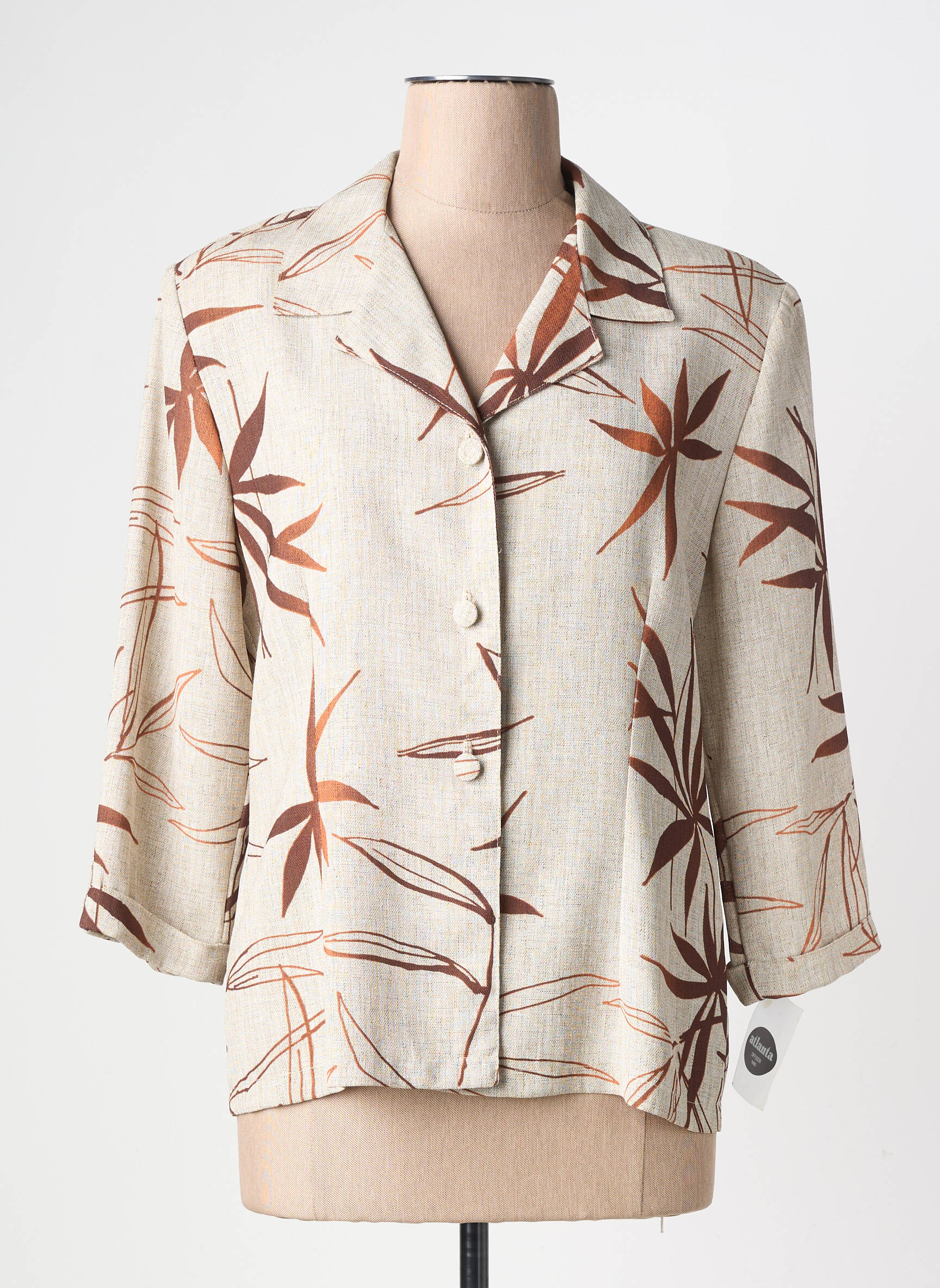 Veste casual coupe droite beige ATLANTA femme