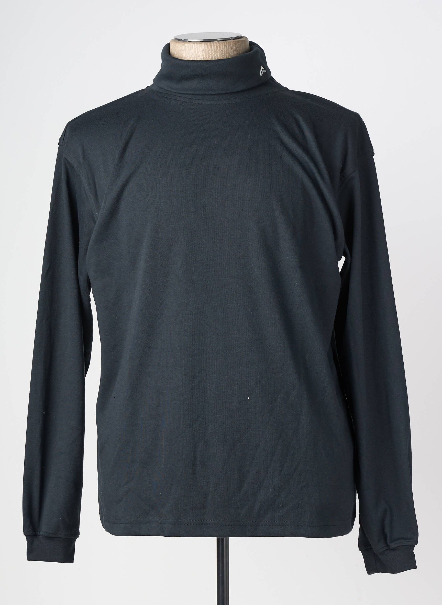 Pull col roulé coupe cintrée manches longues noir CBK homme