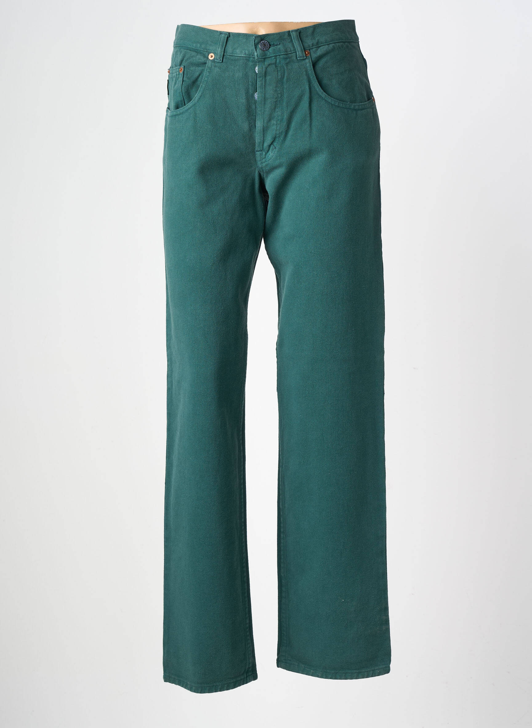 Jeans coupe droite taille normale taille normale vert LUCCHINI femme