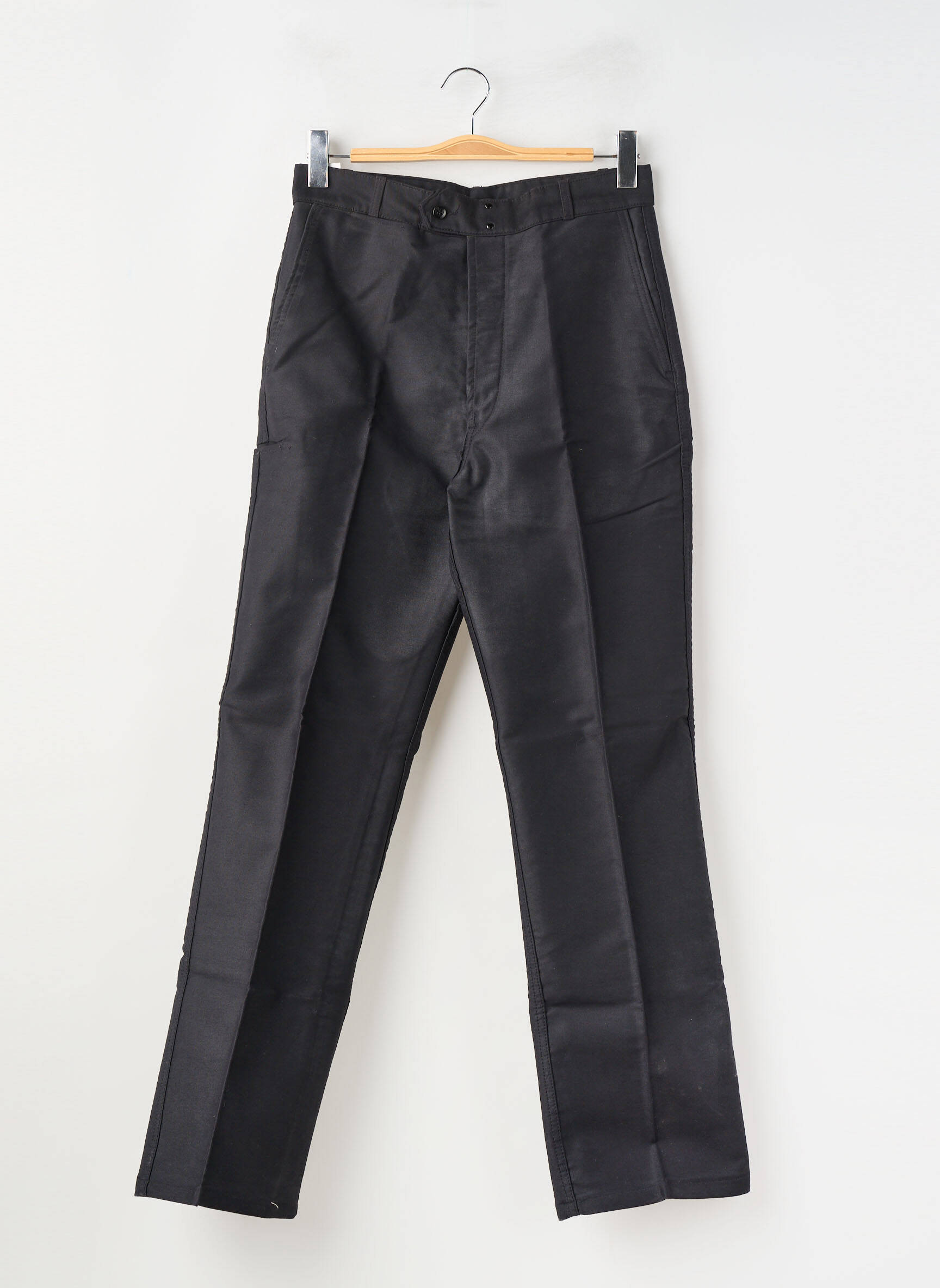 Pantalon droit tissage popeline taille normale noir ADOLPHE LAFONT homme
