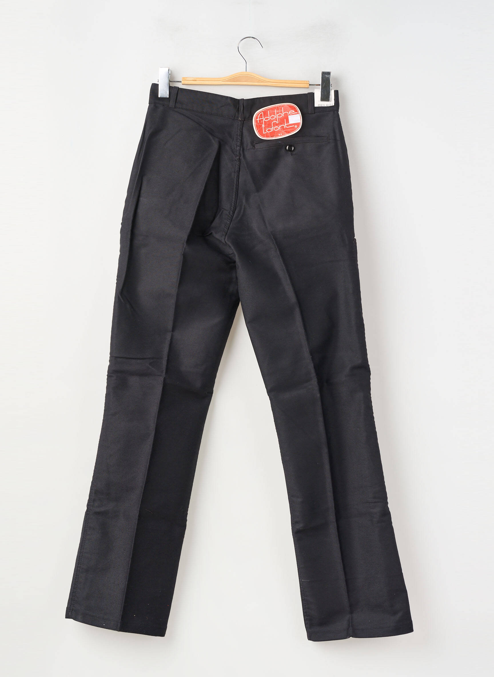 Pantalon droit tissage popeline taille normale noir ADOLPHE LAFONT homme