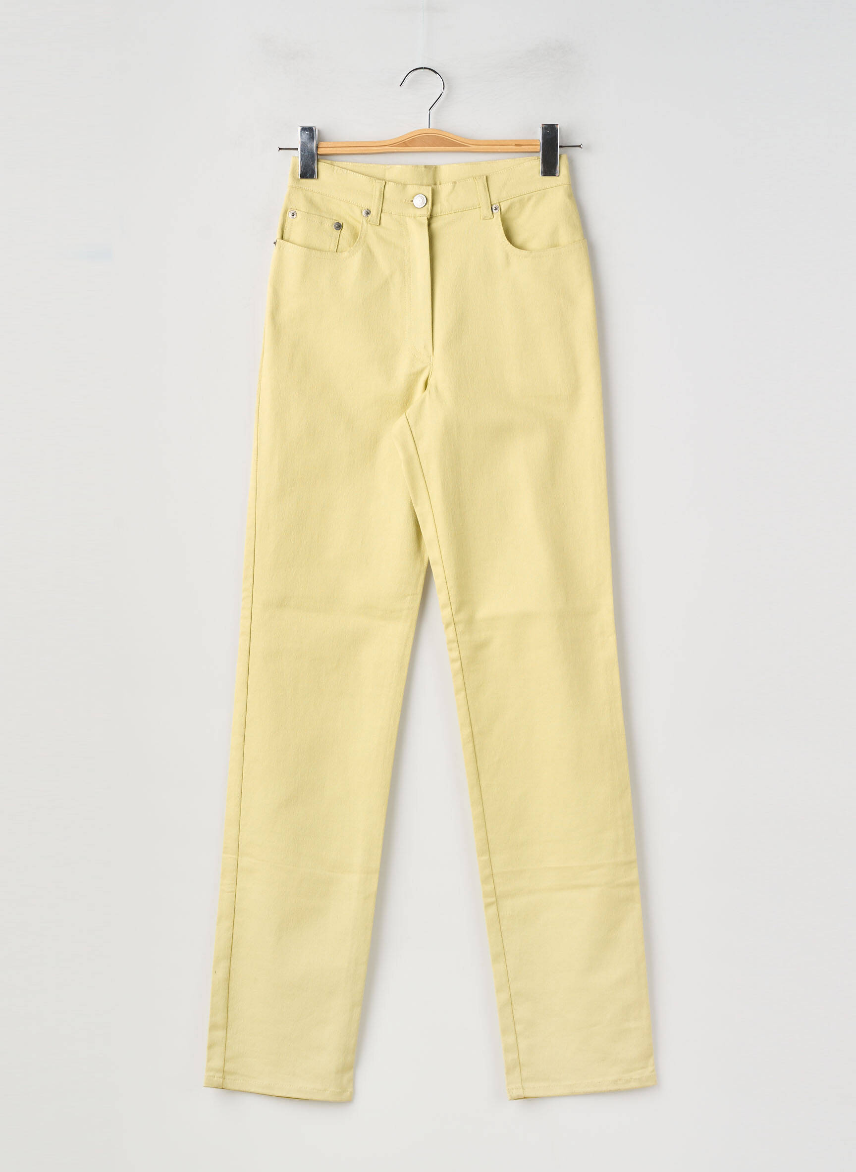 Pantalon droit stretch taille normale vert LUCCHINI femme