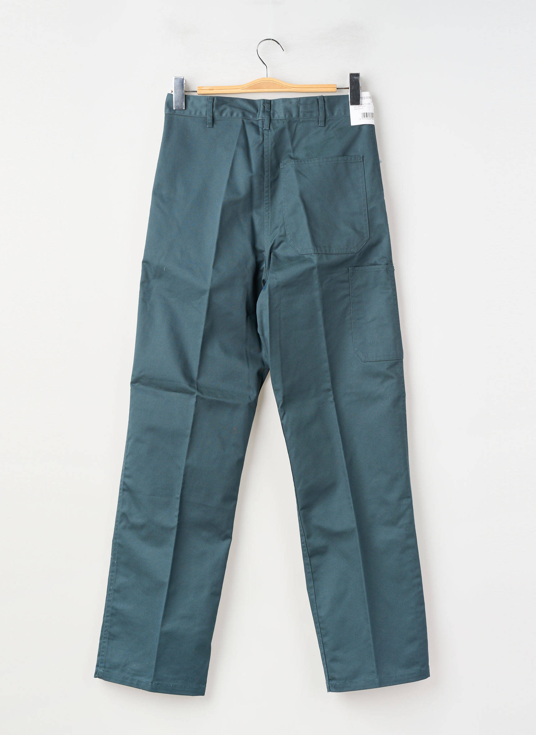 Pantalon droit tissage popeline taille normale vert KIPLAY homme