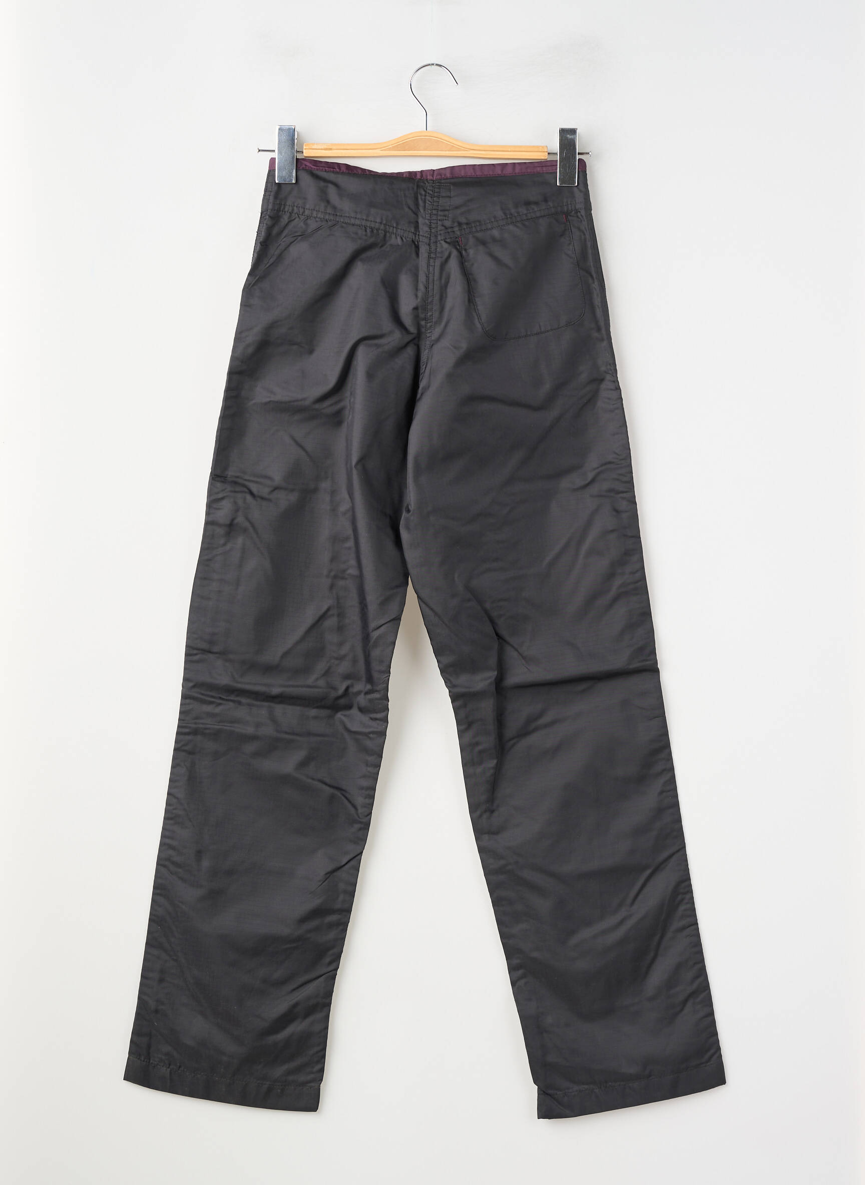 Pantalon droit fermeture zippée sous rabat boutonné noir KALAI fille