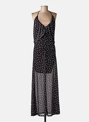 Robe longue sans manche sans manche noir LUMINA femme