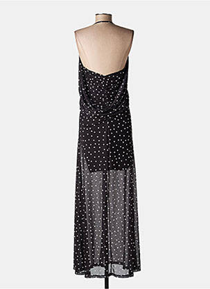 Robe longue sans manche sans manche noir LUMINA femme