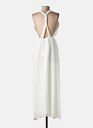 Robe longue sans manche sans manche blanc LUMINA femme