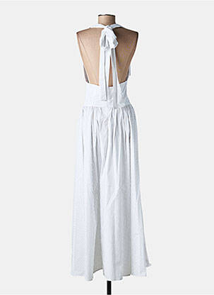 Robe longue sans manche sans manche blanc LUMINA femme