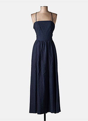 Robe longue sans manche sans manche bleu LUMINA femme