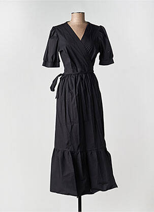 Robe longue manches courtes manches courtes noir DIANA GALLESI femme