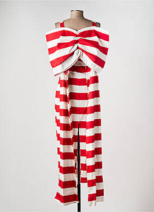 Robe longue sans manche sans manche rouge LUMINA femme