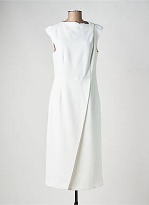Robe mi-longue manches courtes manches courtes blanc DIANA GALLESI femme