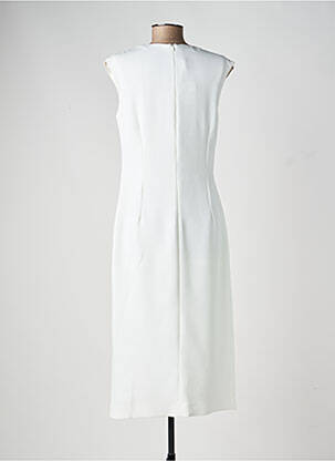 Robe mi-longue manches courtes manches courtes blanc DIANA GALLESI femme