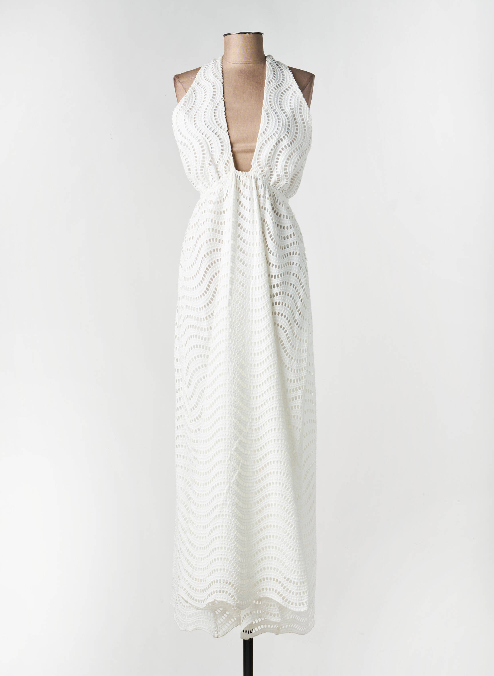 Robe longue sans manche sans manche blanc LUMINA femme