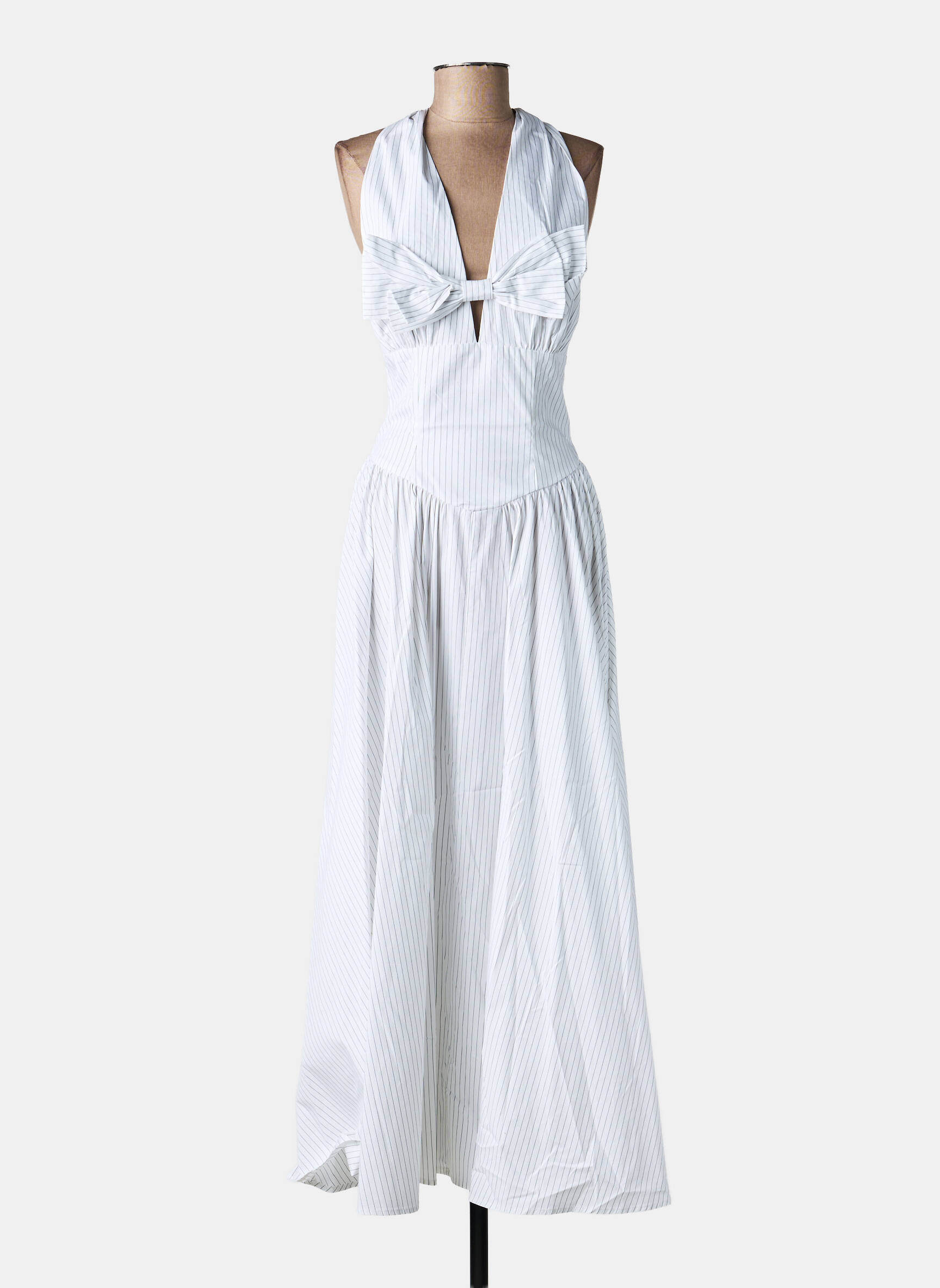 Robe longue sans manche sans manche blanc LUMINA femme