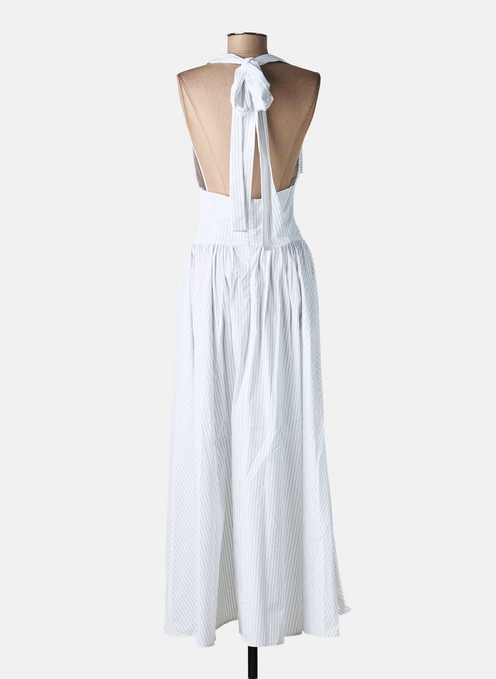 Robe longue sans manche sans manche blanc LUMINA femme