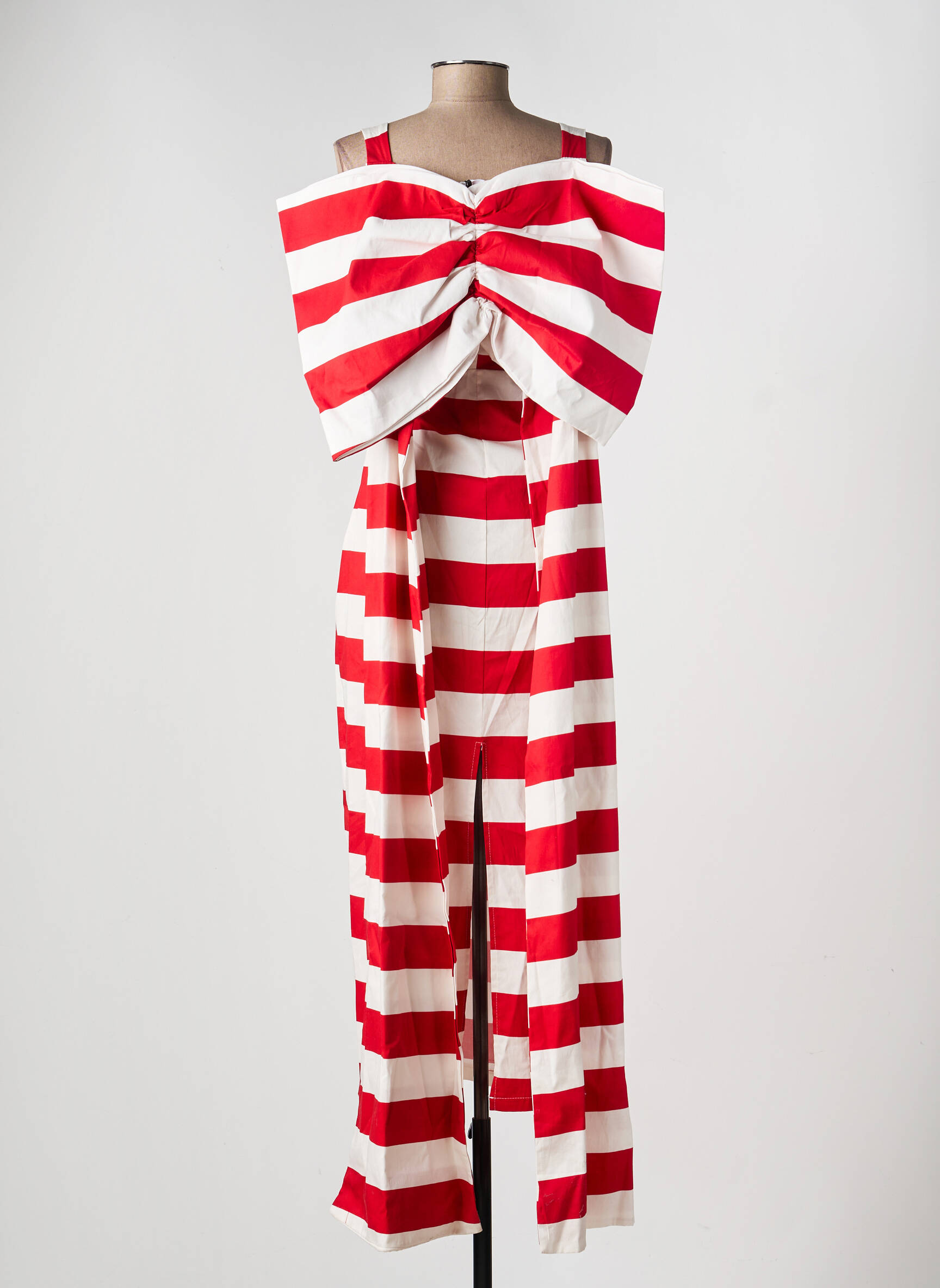 Robe longue sans manche sans manche rouge LUMINA femme