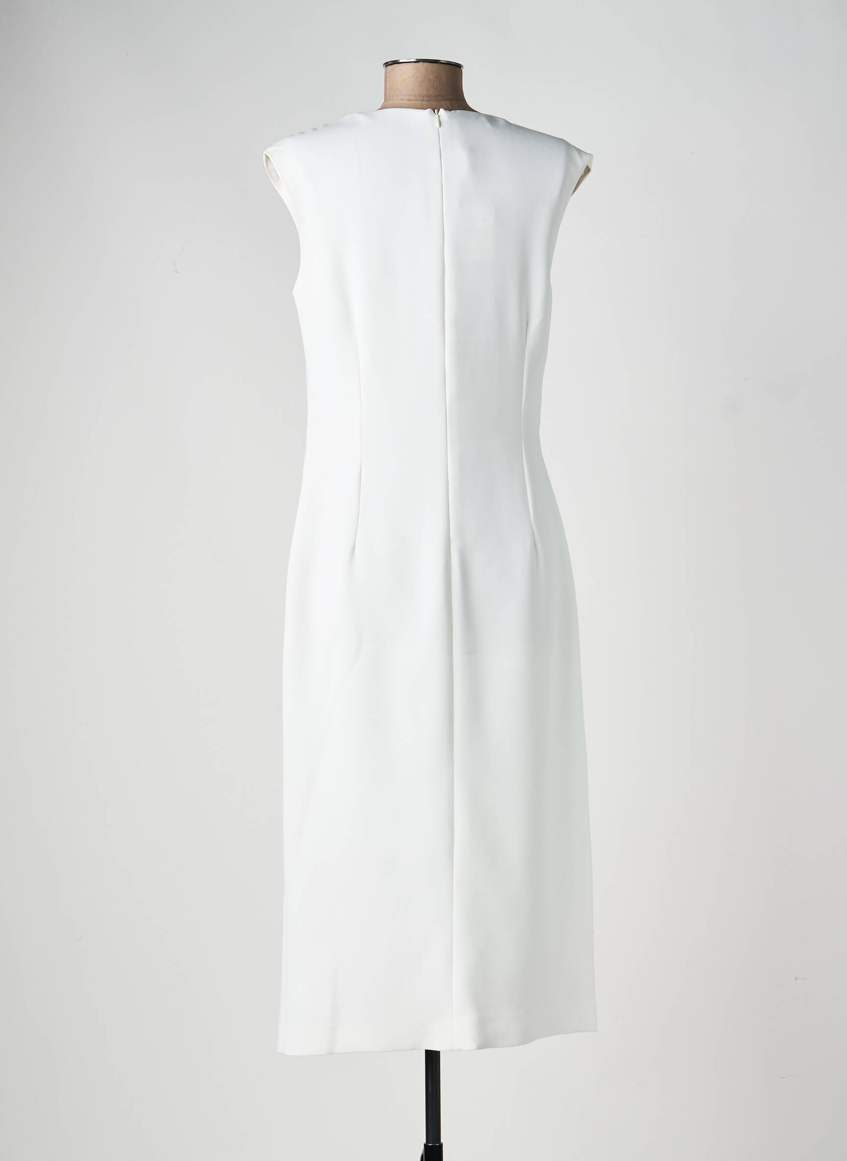 Robe mi-longue manches courtes manches courtes blanc DIANA GALLESI femme