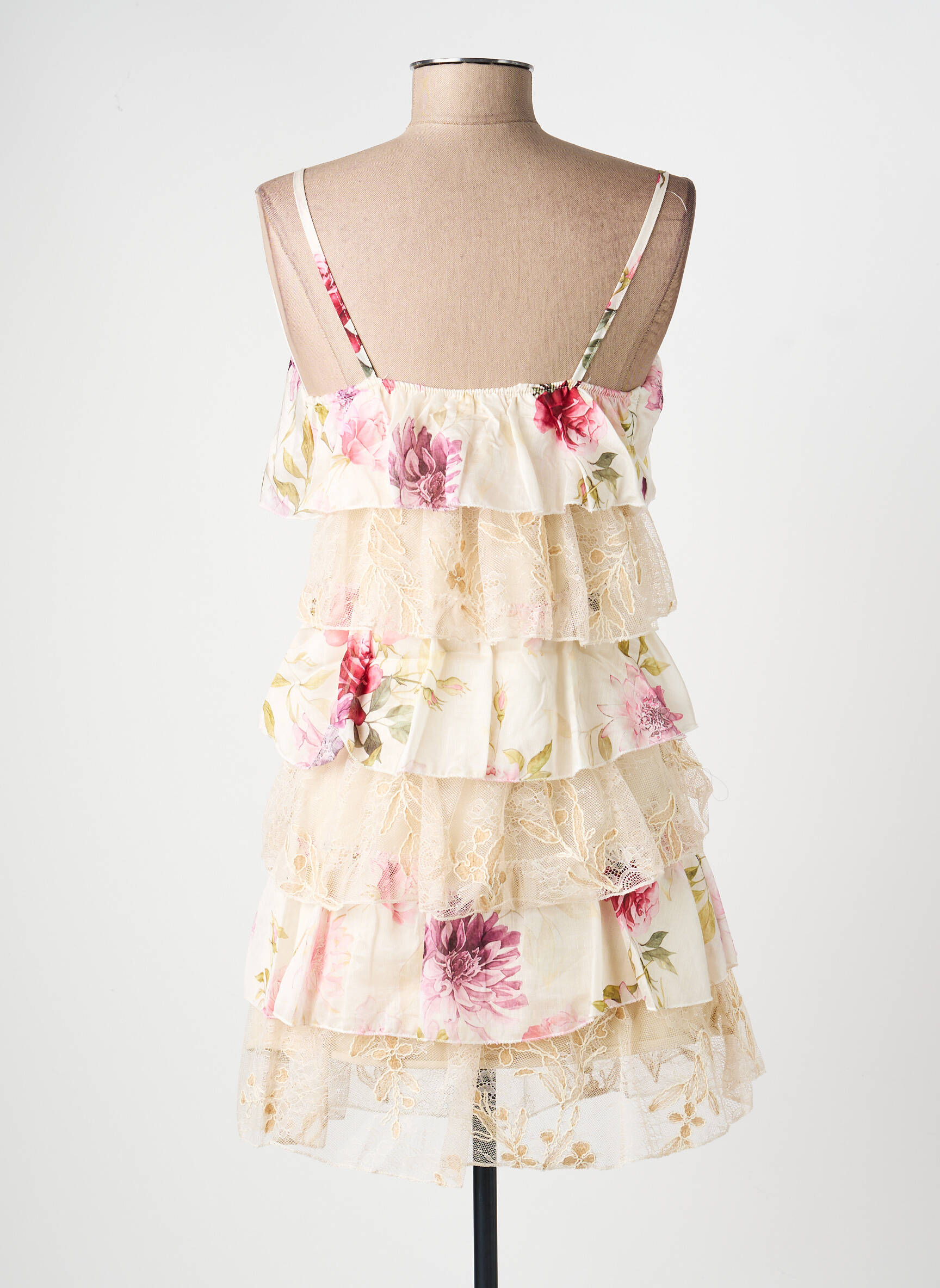 Robe courte sans manche sans manche beige CIVICO 1 femme